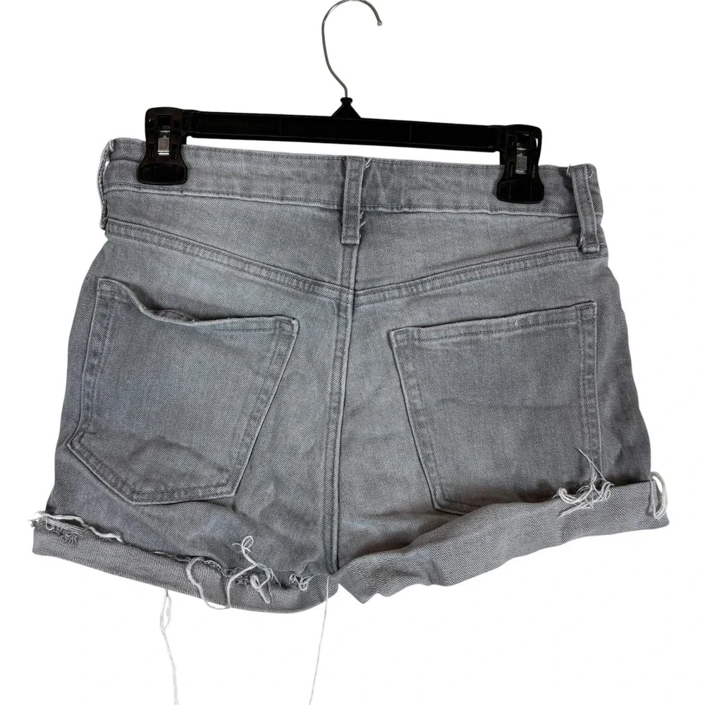 Old‎ Navy Shorts Womens 2 Gray High Rise O.G. Cutoff Distressed Denim Stretch